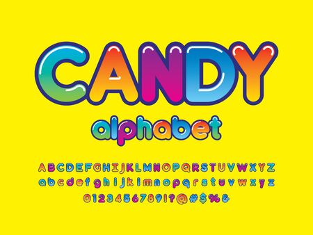 Colorful stylized kids alphabet designのイラスト素材