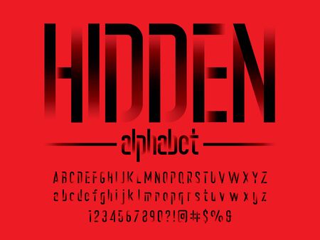 text hidden of modern abstract alphabet designのイラスト素材