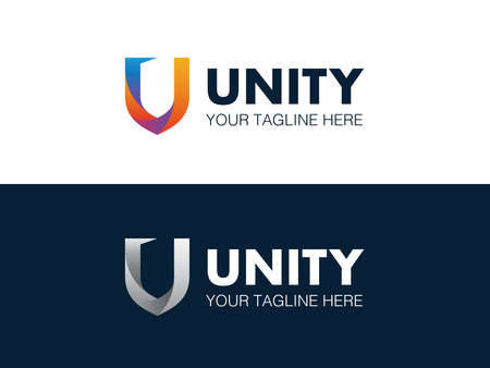 Abstract colorful and monotone corporate logo designのイラスト素材