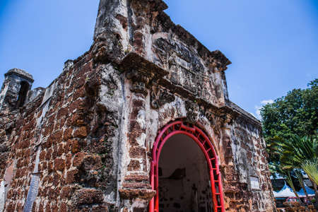 A Famosa is a former Portuguese fortress located in Malacca, Malaysia. It is among the oldest surviving European architectural remains in Southeast Asia and the Far East.の写真素材