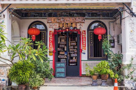 Malacca, Malaysia - July 26, 2019: A unique heritage hipster design cafe called Locahouz situated in an old double storey colonial building at Melaka.のeditorial素材