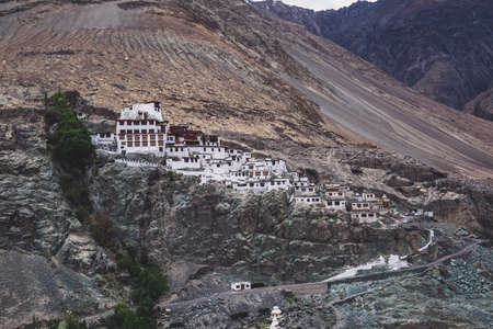 Jammu, Diskit Gompa is the oldest and largest Buddhist monastery in the Nubra Valley of Ladakh, northern India.の写真素材