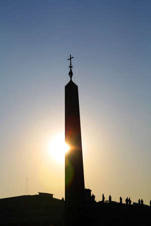 The obelisk from the Circus of Nero, Vatican Cityの写真素材