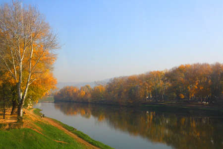 River scene of Florence, Italyの写真素材