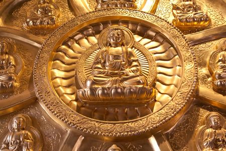 The Circle Buddha Wallの写真素材