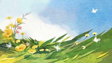 spring concept illustrationの写真素材