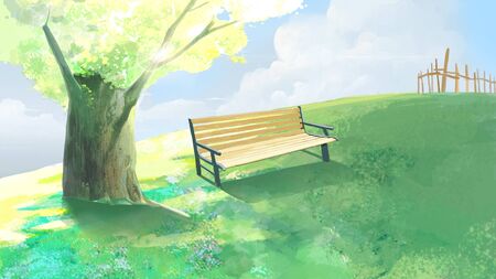 summer concept illustrationの写真素材