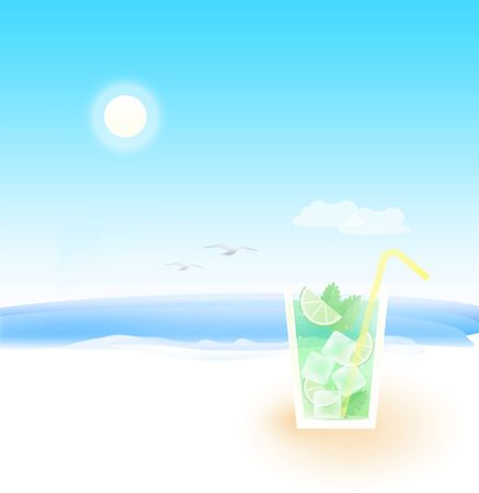 mojito drink for summerの写真素材
