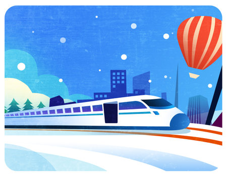 train  under blue sky