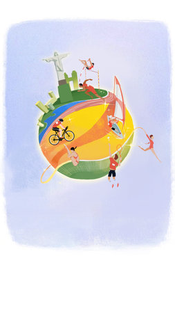 sports activities  concept illustration