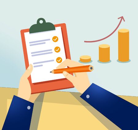 financial planning concept illustrationのイラスト素材