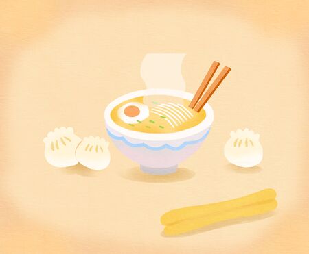 chinese style breakfastの写真素材