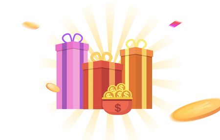 Three gift boxesの写真素材