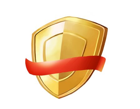 Big golden shieldの写真素材