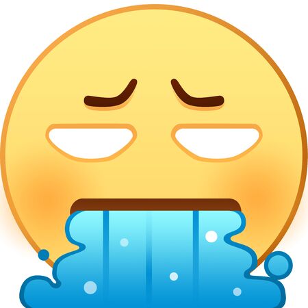 Face vomiting emojiのイラスト素材