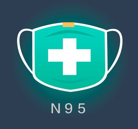 N95 mask.のイラスト素材