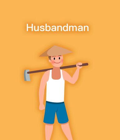 A husbandman (farmer)のイラスト素材