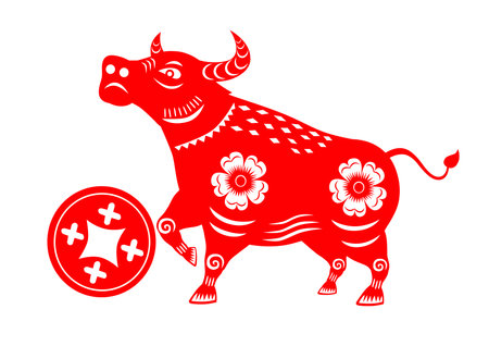 Year of the Oxのイラスト素材