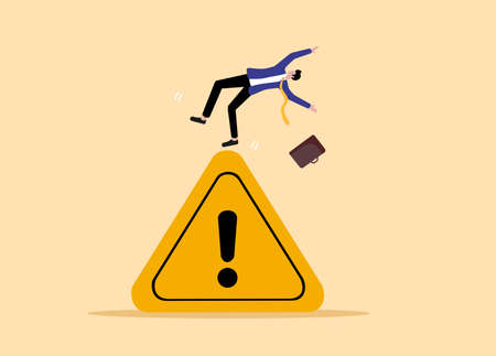 A white-collar worker who is about to fallのイラスト素材