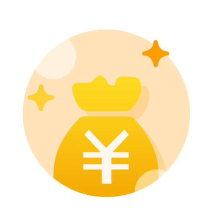 illustration of A purse full of moneyのイラスト素材