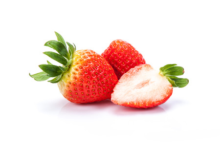 Strawberry on white backgroundの写真素材