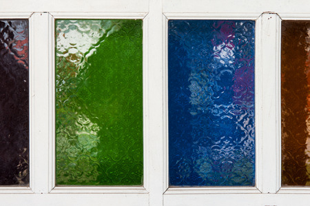 colorful transparent glassの写真素材