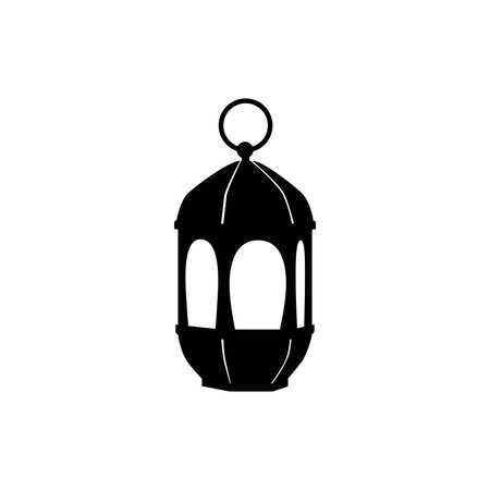 silhouette illustration of an Islamic lantern. isolated and editable easily can be used to design cards, web, etc. Ramadan design, Eid al-Fitr and Eid al-Adha. vectorのイラスト素材