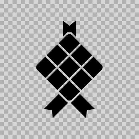 illustration of steamed diamond shaped rice. Islamic icons can be used for the month of Ramadan, Eid and Eid Al-Adha. for logo, website and poster designs. vectorのイラスト素材