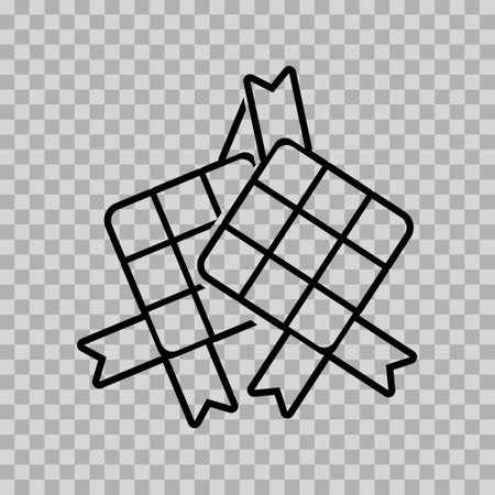 illustration of steamed diamond shaped rice. Islamic icons can be used for the month of Ramadan, Eid and Eid Al-Adha. for logo, website and poster designs. vectorのイラスト素材