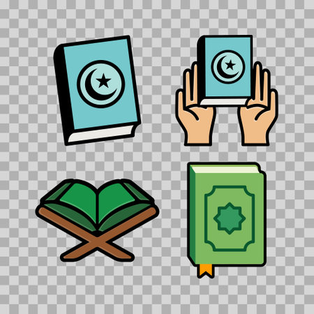 set illustration of Islamic icons. can be used for the month of Ramadan, Eid and Eid Al-Adha. for logo, website and poster designs. vectorのイラスト素材