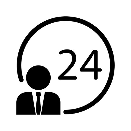 Flat Line Icons customer service 24 hour and and call center. Finance and business line icons...