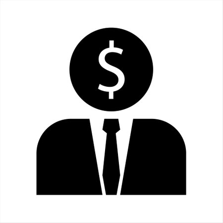 illustration of making money sign. Flat Line Icons Office and Business. isolated on white background.のイラスト素材