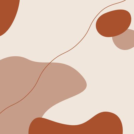 Minimalist abstract hand drawn set background. boho template wall decor. hand draw cover vector with copy space.のイラスト素材