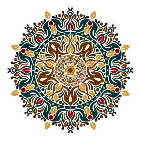 This is a work of mandala art made in as much detail as possible and combined with fariatic colors to create the maximum shape. files in eps formatのイラスト素材