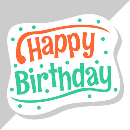 happy birthday typography vector graphic design for your happy birth day celebration needs, to give a more positive variety to your family decorations, eps format file.のイラスト素材