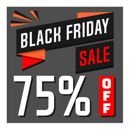 Black friday sale banner design illustration. Black friday sale social media post design. Black friday banner design vector template. eps.のイラスト素材