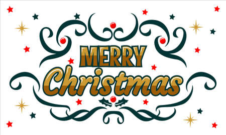Merry Christmas typography designs for banners, backgrounds, business cards, greeting cards, stickers, brochures and all your advertising needs. files in eps format.のイラスト素材