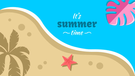Colorful Summer background layout banners design. Horizontal poster, greeting card, header for...