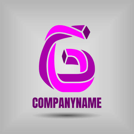 Letter font icon and logo template. New design and elegant typographic concept. Multy Colour. File EPS.の写真素材