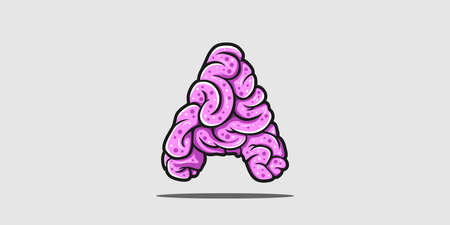 Letter font icon and logo template. New design and elegant typographic concept. Multy Colour. File EPS.のイラスト素材