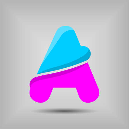Letter font icon and logo template. New design and elegant typographic concept. Multy Colour. File EPS.の写真素材