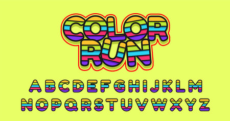 Vector of stylized modern font, uppercase and lowercase letters and numbersのイラスト素材