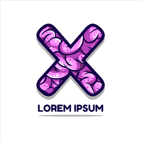 X letter logo design template elements for your application or corporate identity.のイラスト素材