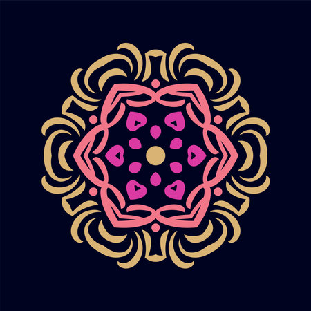 Ornament beautiful card with mandala. Geometric circle element made in vectorのイラスト素材