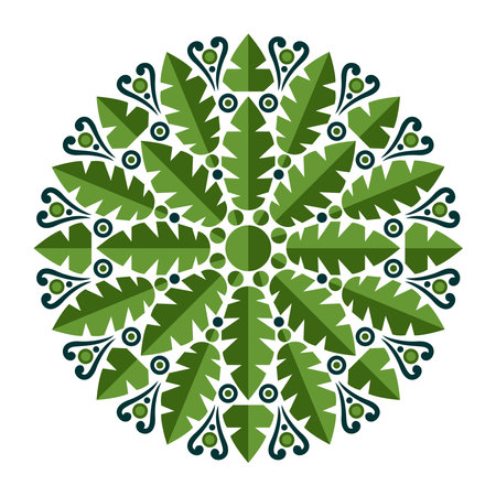 Mandala. Ethnic decorative element. Hand drawn backdrop. Islam, Arabic, Indian, ottoman motifs.のイラスト素材