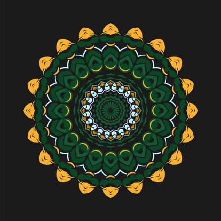 Ornament beautiful card with mandala. Geometric circle element made in vectorのイラスト素材