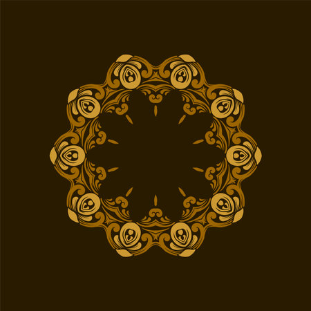 Ornament beautiful card with mandala. Geometric circle element made in vectorのイラスト素材