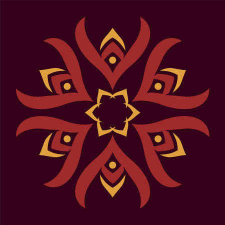 Mandala. Ethnic decorative element. Hand drawn backdrop. Islam, Arabic, Indian, ottoman motifs.のイラスト素材