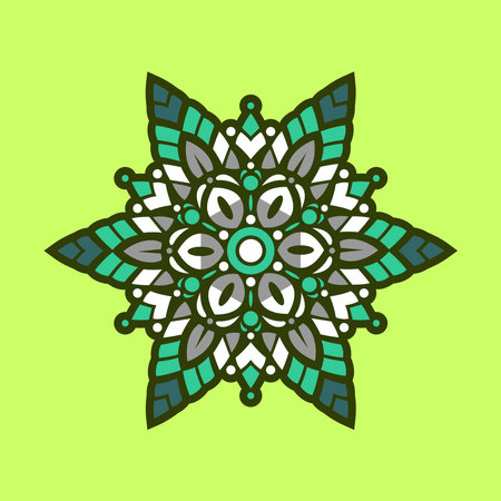 Mandala. Ethnic decorative element. Hand drawn backdrop. Islam, Arabic, Indian, ottoman motifs. Boho style.のイラスト素材