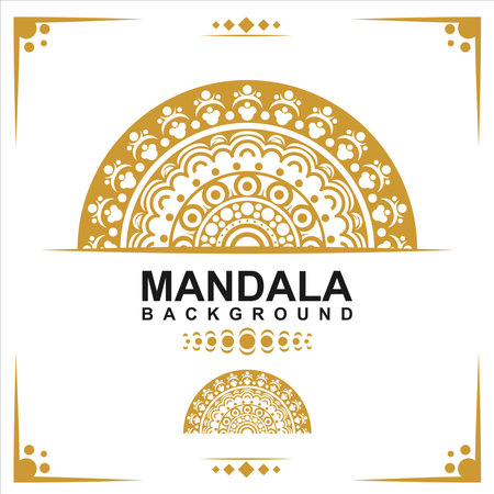 Ornament beautiful card with mandala. Geometric element made in vectorのイラスト素材